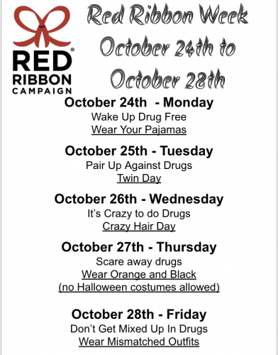 Red Ribbon Spirit Week